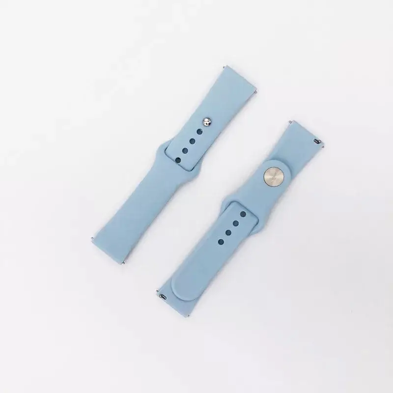 Мягкий силиконовый ремешок для часов для Xiaomi Huami Amazfit Bip ремешок на запястье 20 мм ремешок для наручных часов для Mijia для Garmin vivoactive 3 - Цвет: light blue