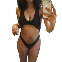 2016 hot sale bodysuit Sexy high cut 1 one piece swimsuit Backless Swimwear Women Bathing suit