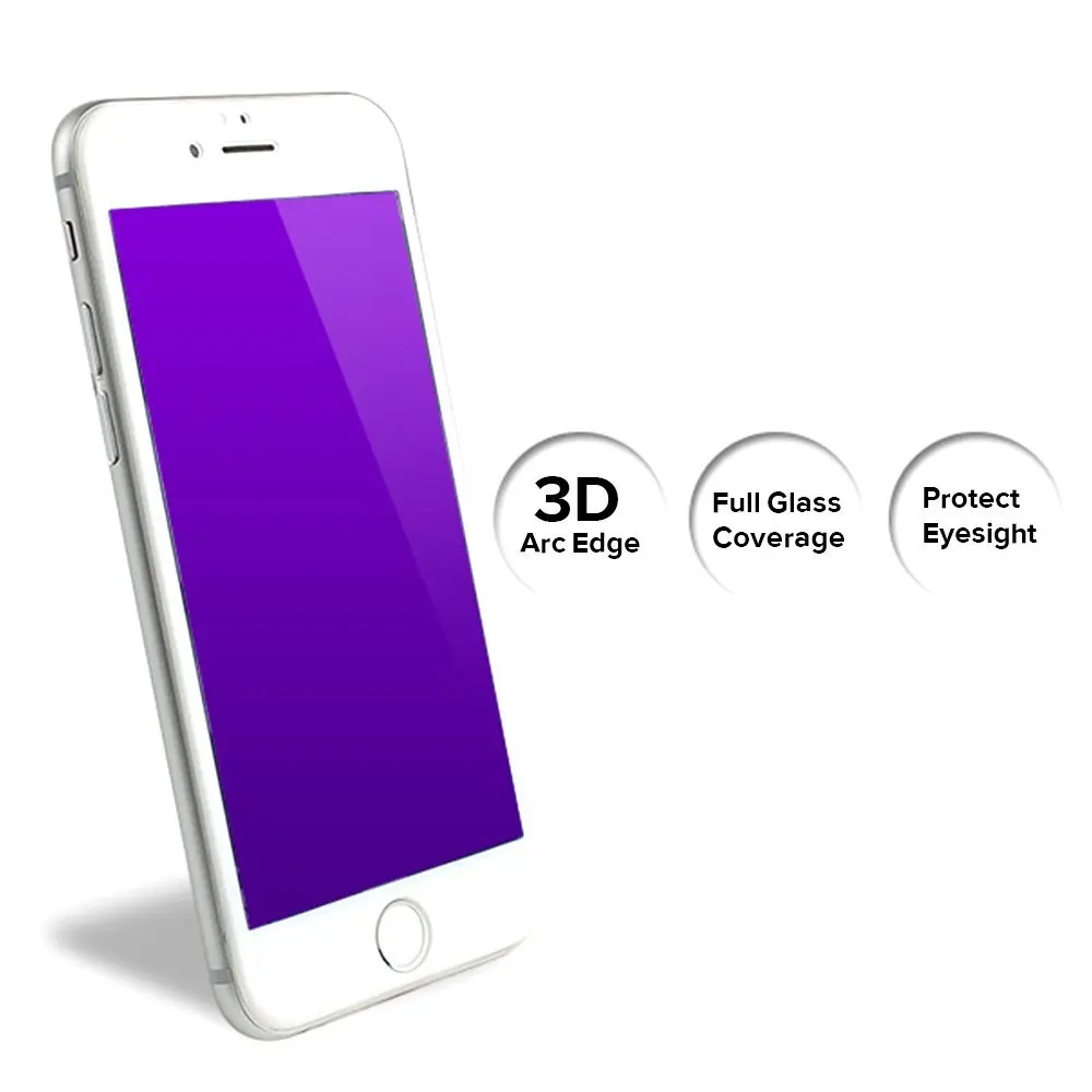  RONICAN 9H 3D Volle Abdeckung Anti Blau Licht Gehärtetem Glas Screen Protector für iphone 6 Plus Ge