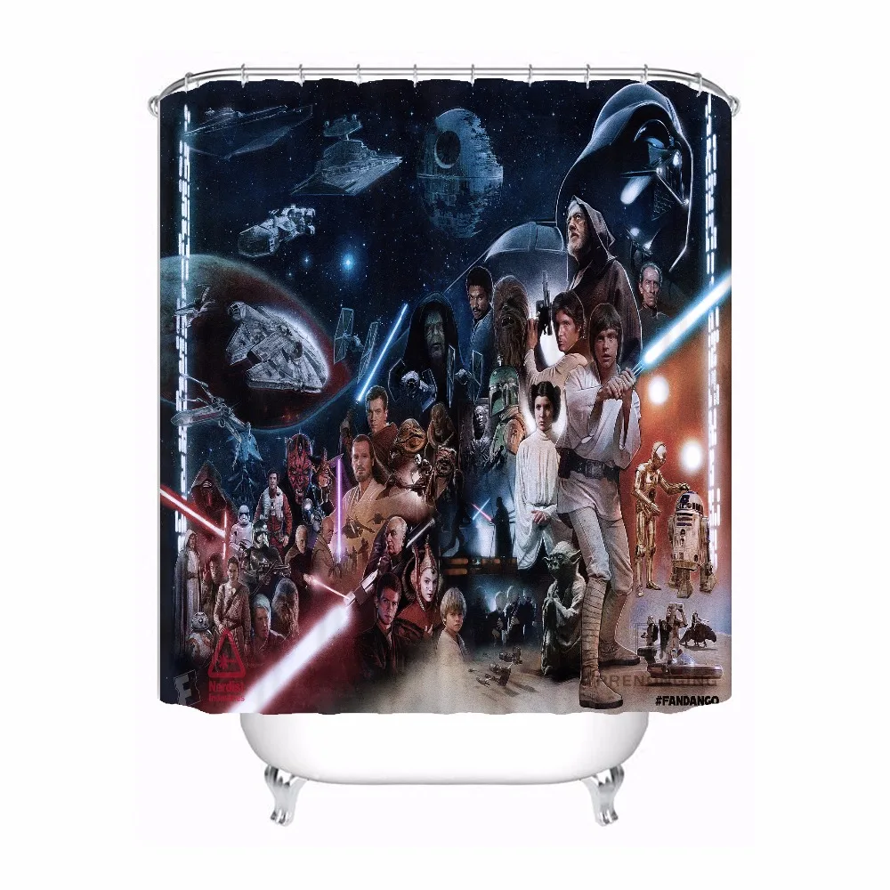 Buy Custom Star Wars Bath Curtain Bathroom Mildewproof Waterproof Polyester