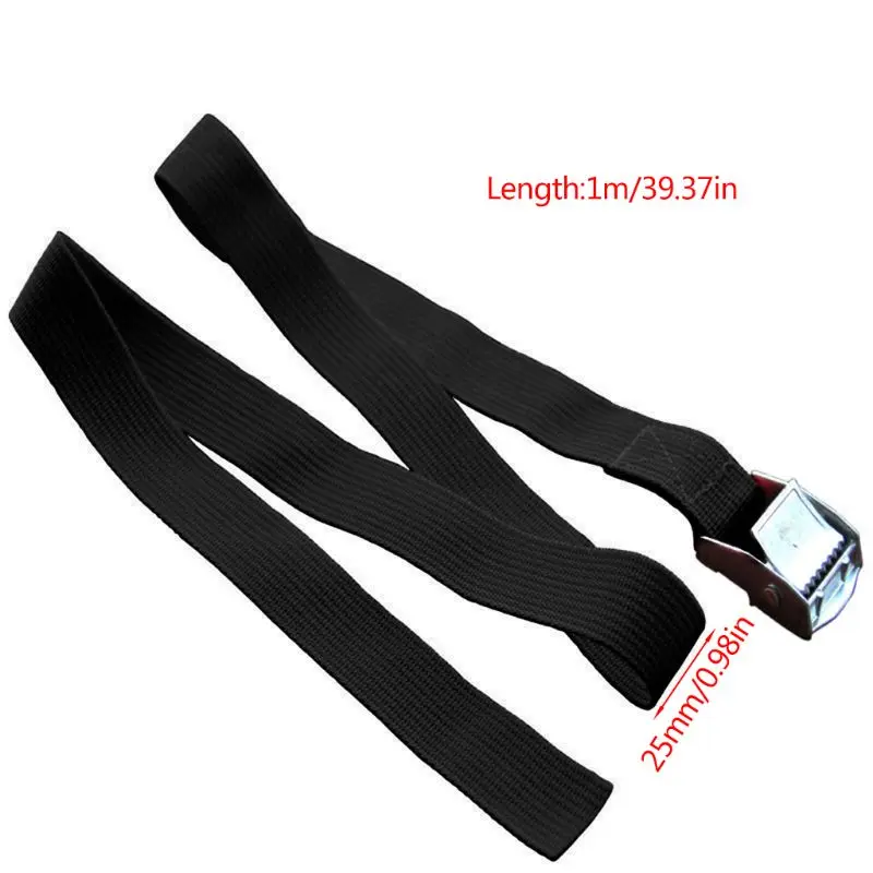 NEW 1M Buckle Tie-Down Belt Cargo Straps For Car Motorcycle Bike With Metal Buckle Tow Rope Strong Ratchet Belt