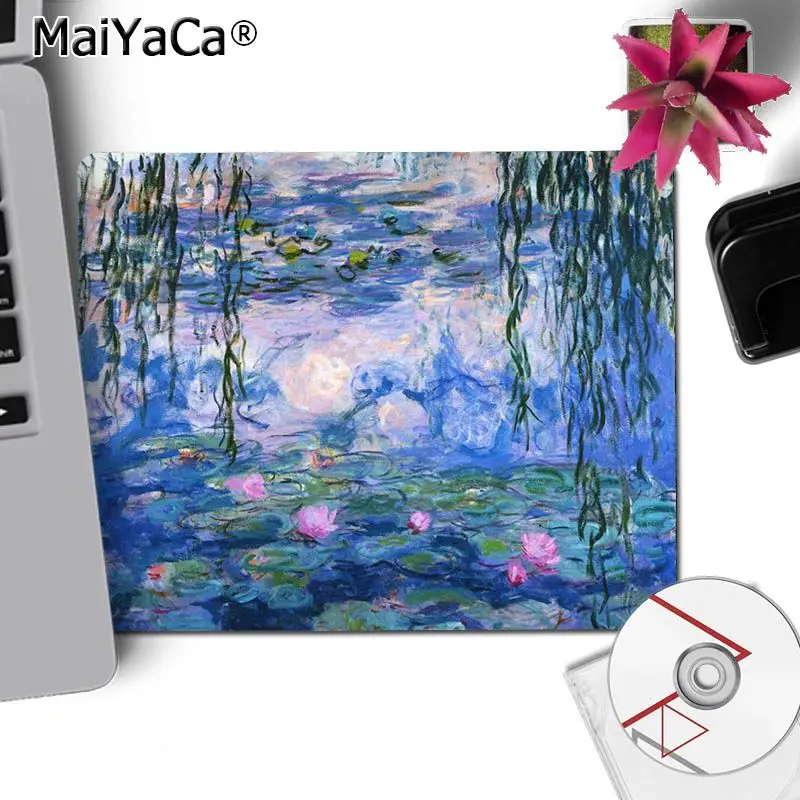 Небольшие игровые коврики для мыши MaiYaCa Monet Garden Lotus Настольный коврик игровой ПК