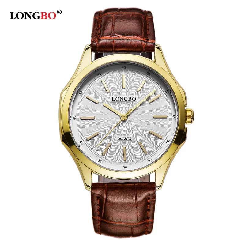 

2017 LONGBO Luxury Quartz Watch Casual Fashion Leather Watches Men Women Couple Watch Sports Analog Wristwatch Gift 80233