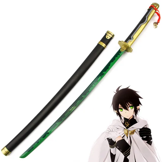 

Katana Seraph of The End Owari No Serafu Yuichiro Hyakuya Sword Black Demon Asuramaru Cosplay Prop for Halloween No Sharp