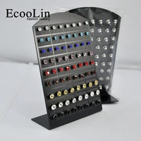 One Card 36Pairs Fashion Stainless Steel Multicolor Rhinestone Stud Earrings Wholesale Women Jewelry Lots LB286 1