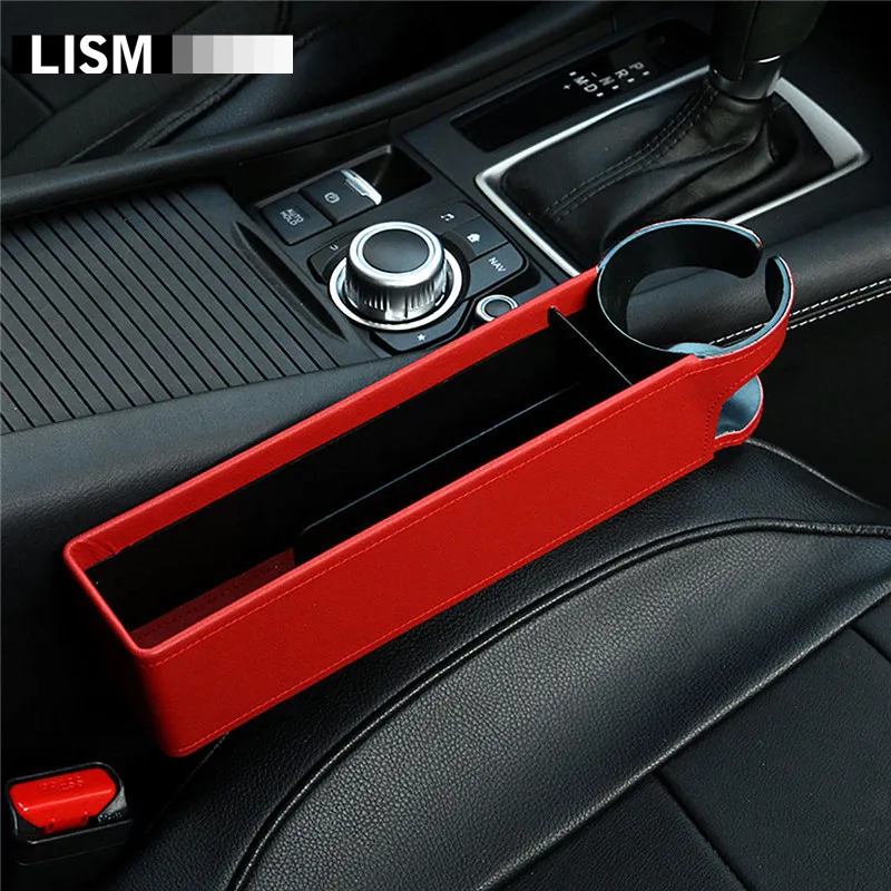 

Car Seat Crevice Storage Box Drink Cup Holder Organizer Auto Gap Pocket Stowing Tidying For Phone Pad Card Coin Case Accessories