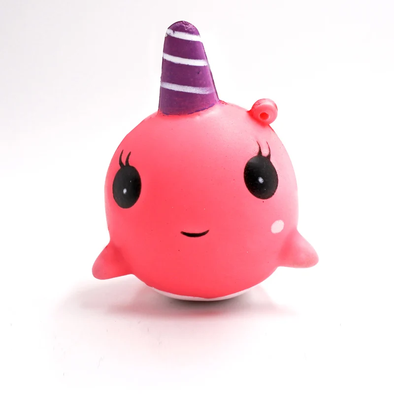 Kawaii jumbo squishy unicorn сжимаемых игрушек медленно поднимающийся Единорог Мягкий пакет антистресс подарок - Цвет: cute red whale