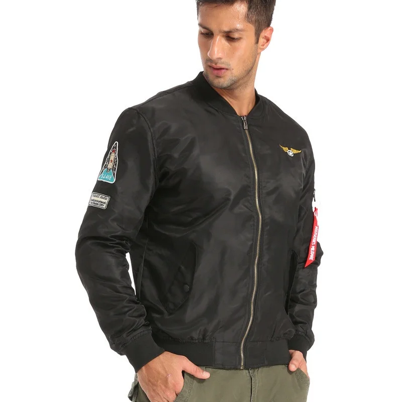 New Fashion Brand 2018 Spring Pilot Bomber Jacket Men