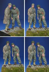 Смола сборки Наборы 1/35 WW2 нам танкиста комплект солдаты включают 2 солдата Неокрашенный комплект Смола Модель Бесплатная доставка