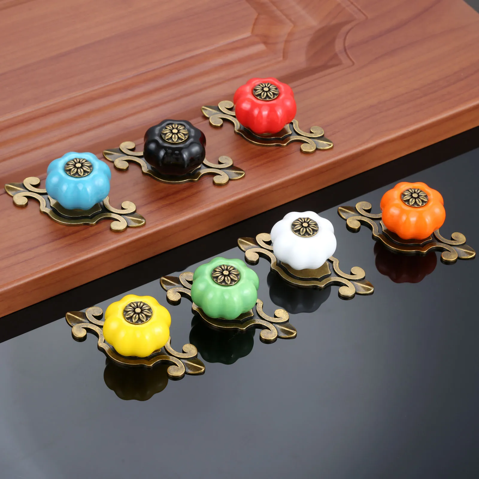 

Vintage Furniture Handles Cabinet Knobs Door Cupboard Drawer Kitchen Ceramic Pull Handles For Furniture Hardware