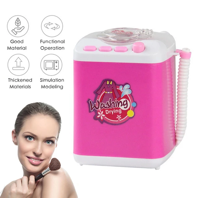 Best Offers 2019 New Mini Electric Makeup Brush Washing Machine Powder Puff Simulation Cleaner Washer Children Pretend Play Tools for Gift Best Offers 2019 New Mini Electric Makeup Brush Washing Machine Powder Puff Simulation Cleaner Washer Children Pretend Play Tools for Gift