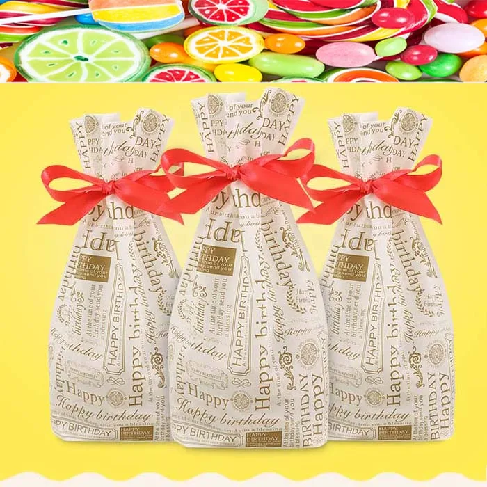 Plastic drawstring Bags For DIY Biscuits Snack candy cookies Baking