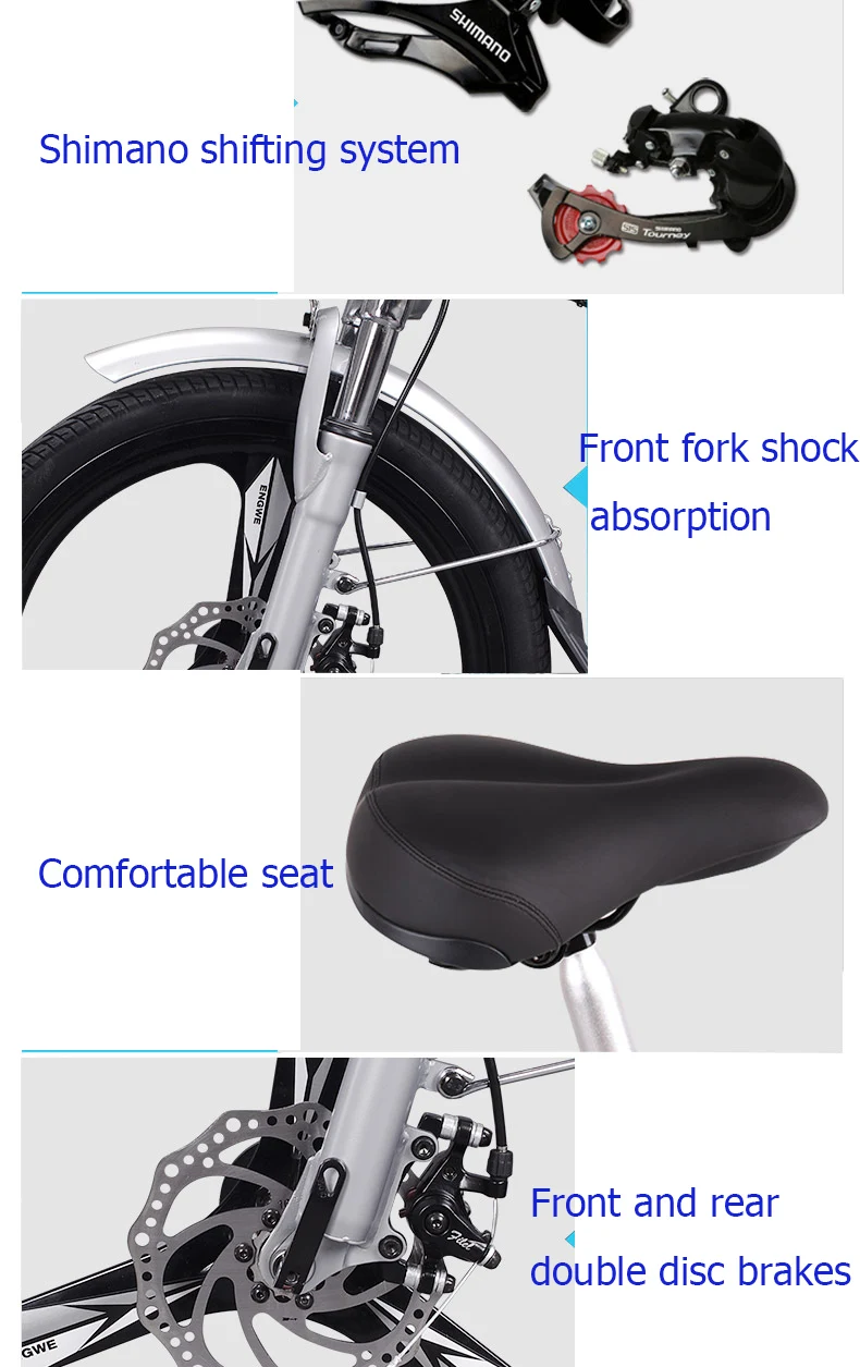 Excellent Electric Bike 48V12.5A Lithium Battery 20inch Aluminum Folding Electric Bicycle 350W Powerful Mountain e bike Snow /beach ebike 4 Excellent Electric Bike 48V12.5A Lithium Battery 20inch Aluminum Folding Electric Bicycle 350W Powerful Mountain e bike Snow /beach ebike 4