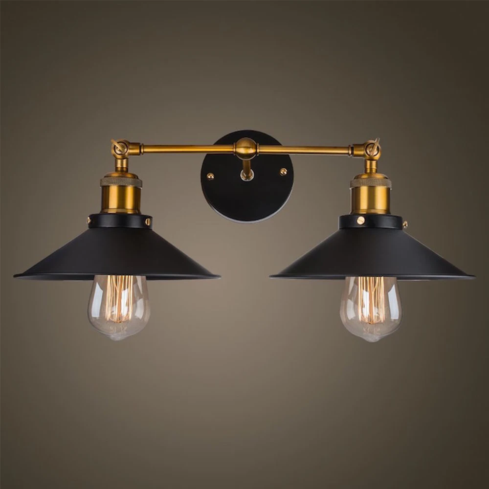American style bedside antique wall lamp double-head E27 wandlamp badroom room vanity wall lights vintage fashion bar lamps American style bedside antique wall lamp double-head E27 wandlamp badroom room vanity wall lights vintage fashion bar lamps