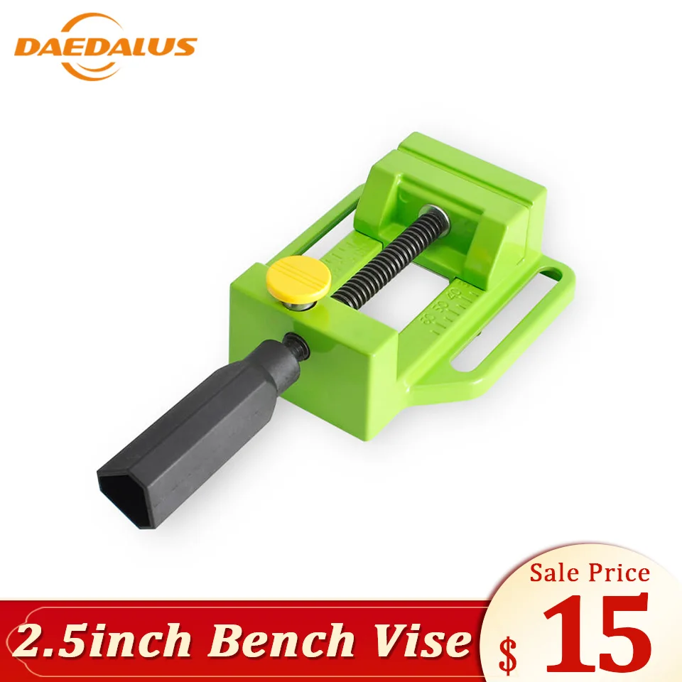 Daedalus Portable Bench Vise 2.5 Inch Mini Flat Plier Green Color