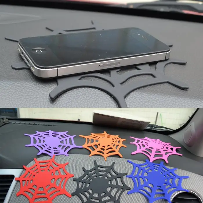 

Car Non Slip Mat Silicone Grip Pad Sticky Spider Web Anti Skid Dash Sheet Cell Phone Holder Key Sunglasses Clip Accessories
