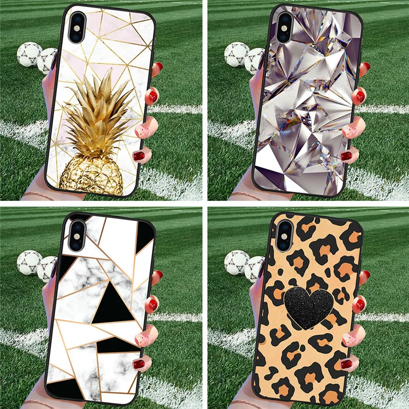 Leopard marble For iPhone X XR XS Max 5 5S SE 6 6S font b 7