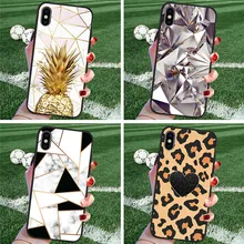 Leopard marble For iPhone X XR XS Max 5 5S SE 6 6S 7 8 Plus Oneplus 5T Pro 6T phone Case Cover Funda Coque Etui funda capinha