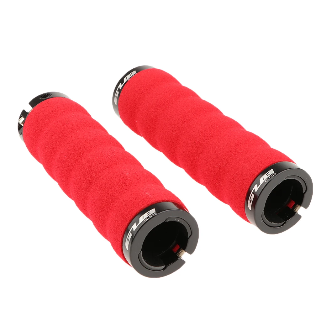 Soft BMX MTB Cycle Road Mountain Bicycle Scooter Bike Handle bar Rubber End Grip with Lock Rings