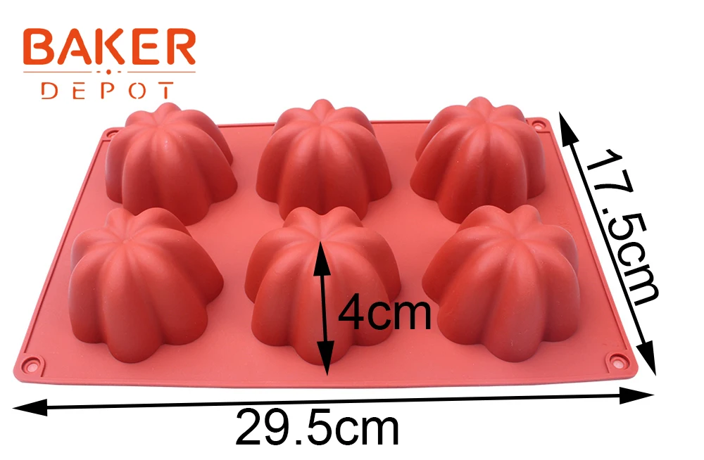 Бейкер депо силиконовая форма для пудинга и желе формы цветок формы для выпечки инструменты ручной работы мыло формы льда формы для бисквитного печенья 6 решетки