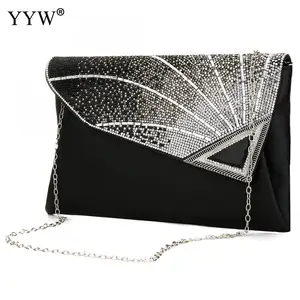 Women Rhinestone Clutch Purse 2019 Luxury Elegant Envelop Bag Flap Crossbody Bag Female Evening Party Clutches Bolsa Feminina