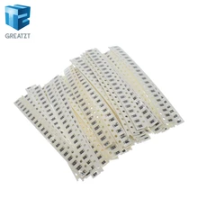 GREATZT 0603 0805 1206 SMD Резистор Комплект Набор сортированных 1ohm-1M Ом 1% 33 значение х 20 штук = 660 шт набор образцов