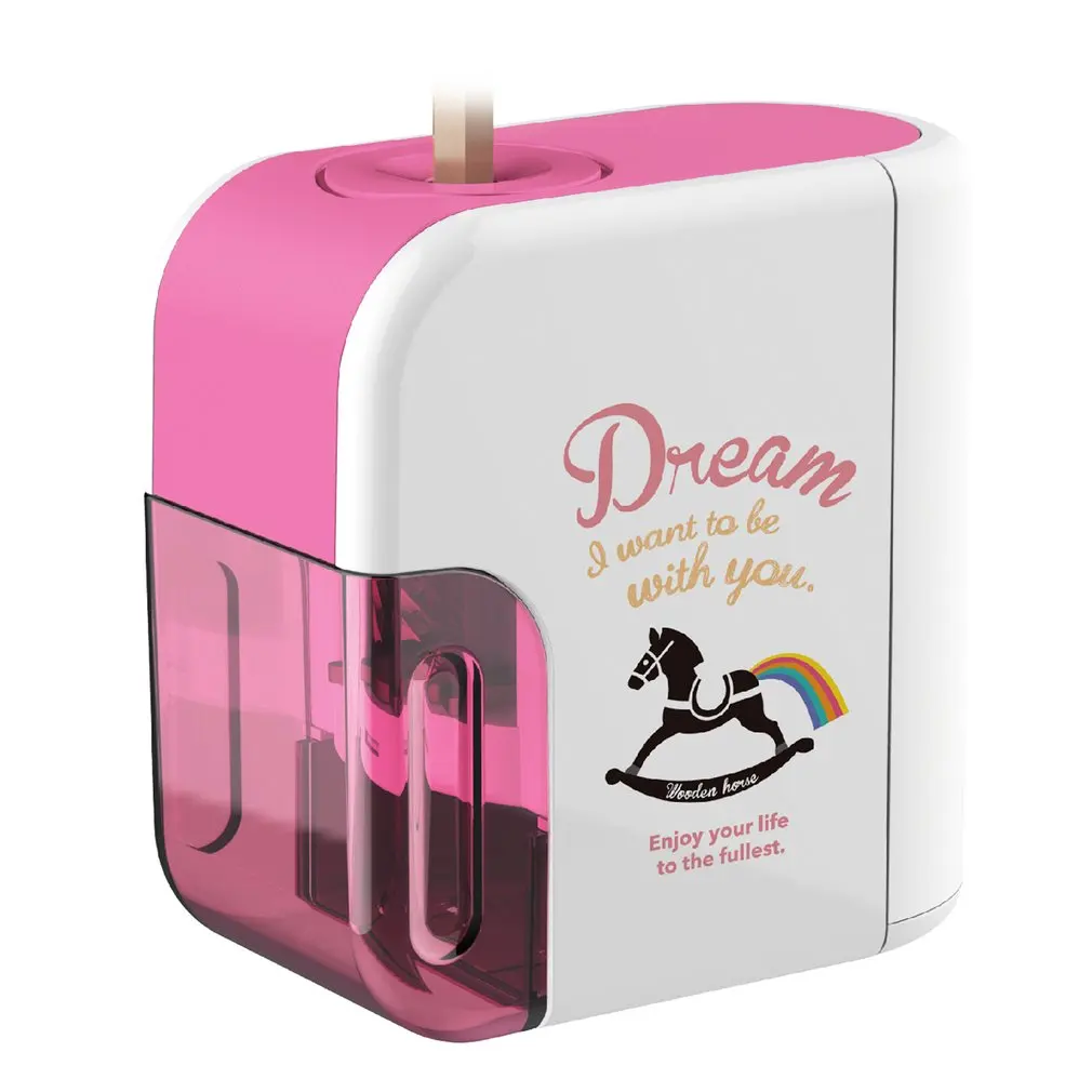 

Student Pencil Sharpener Portable Automatic Pen Cutter Deli Electric Pencil Sharpener School Office Stationery Accessories