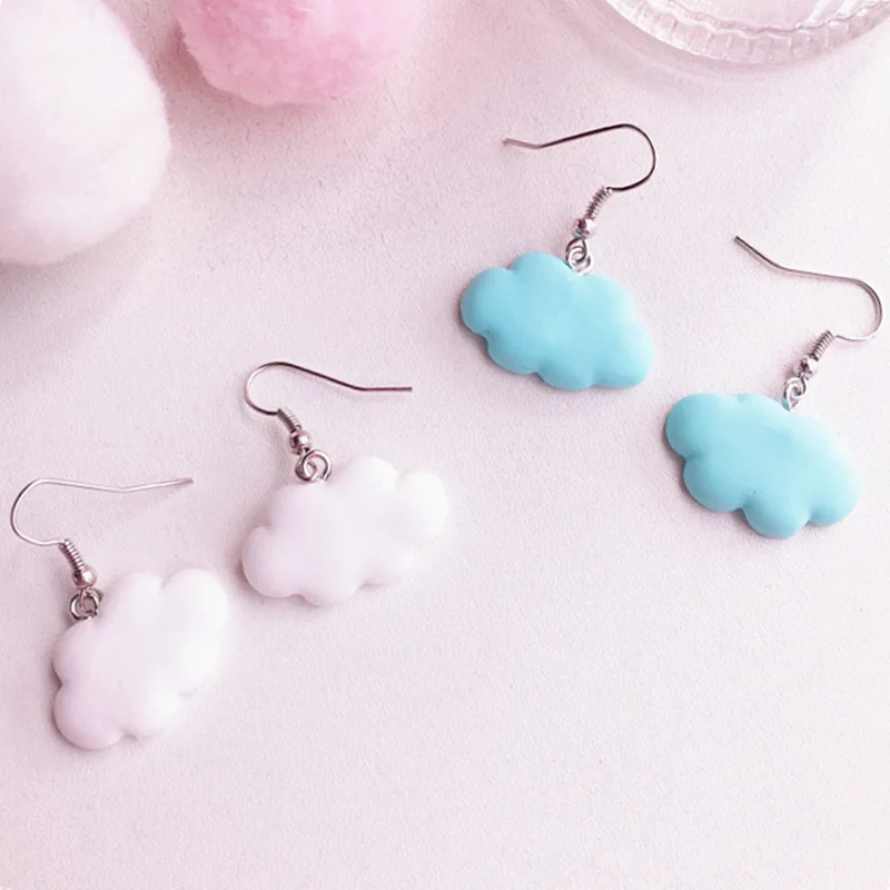 

Cute Cloud drop Earings Resin Sky Cloud Earrings Jewelry for Women Girls