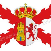 New Spanish Empire Cross of Burgundy with Coat of Arms Flag 3 x 5 FT 90 x 150 cm Spain Flags Banners