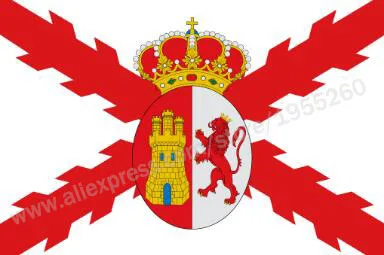 

New Spanish Empire Cross of Burgundy with Coat of Arms Flag 3 x 5 FT 90 x 150 cm Spain Flags Banners