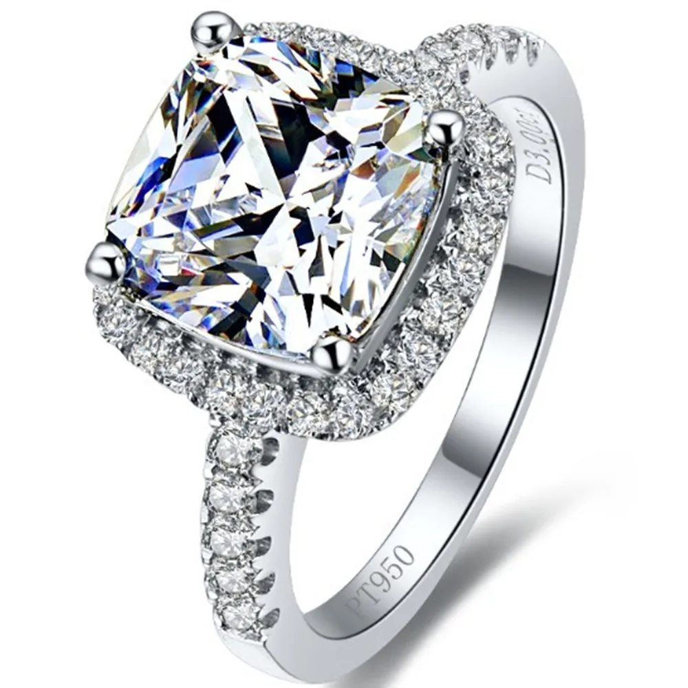 Original Solid Platinum PT950 1CT 