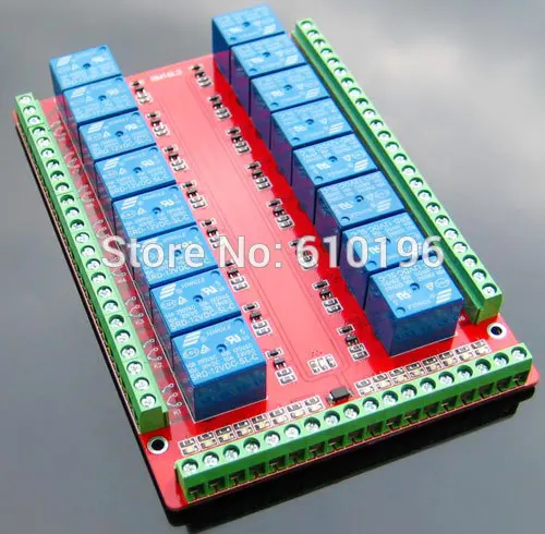 

16 channel 5V Relay Module Low Level Triggered Double PCB Bidirectional Terminal 5PCS/LOT