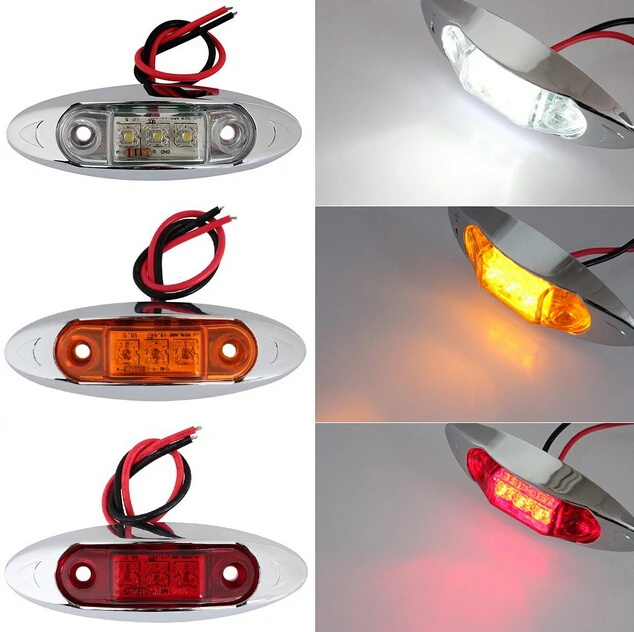 10x 12v 24v white LED Side Marker Light Clearance Lamp 10 30v Car Truck