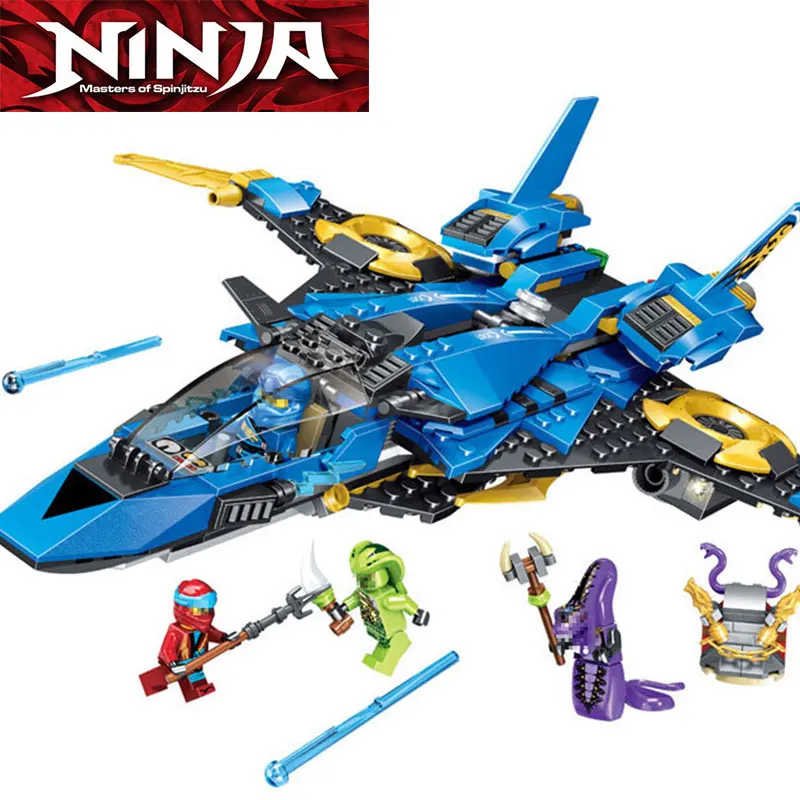 

Ninja Storm Fighter Model Building Blocks Compatible major brank Ninjagoed Jie Warplane Knight Figures Toys For Friend 528pcs