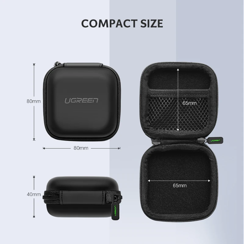  Ugreen Earphone Case Hard Headphone Bag For Airpods Earpods Sennheiser Ear Pads Wireless Bluetooth  - 32812293947