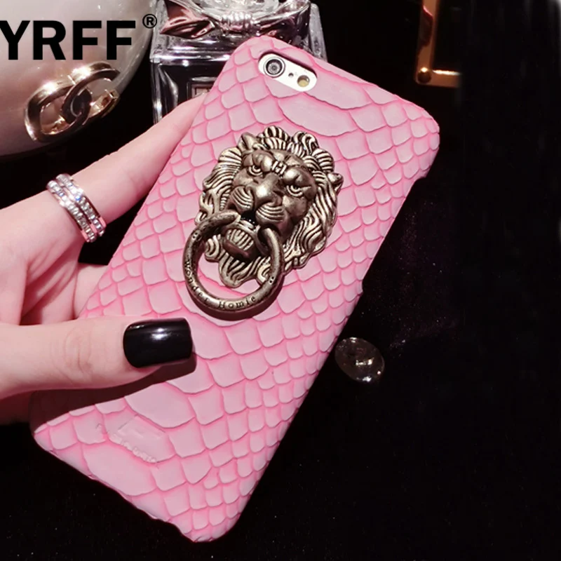 Чехол для телефона YRFF со змеиной кожей iPhone 5 6 6s plus 7 Plus металлический чехол с