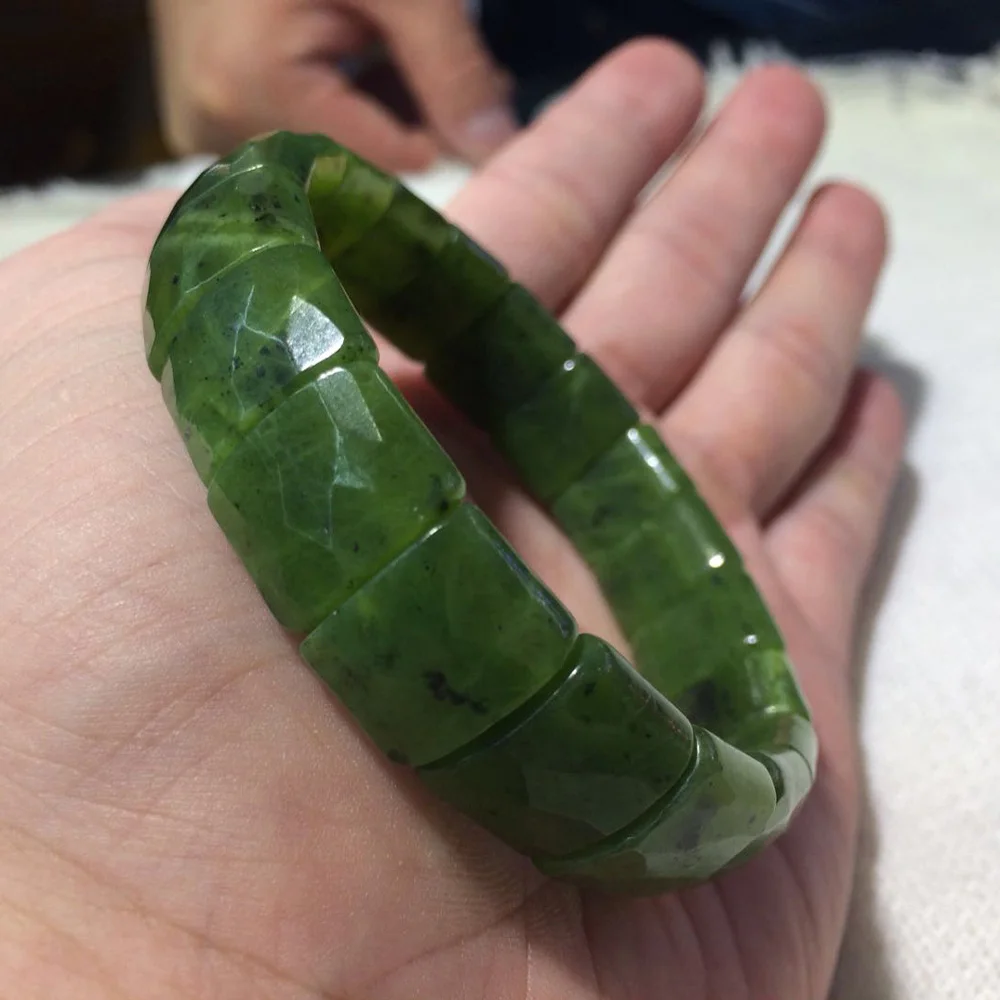 Натуральный нефрит/Канада нефрит камень бусины браслет с природными камнями DIY ювелирные изделия для женщин для подарка оптом