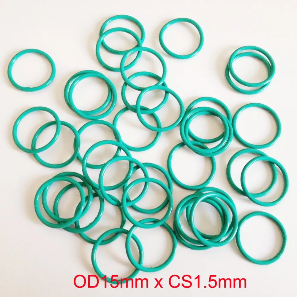 

OD15mm*CS1.5mm green viton rubber o ring gasket seal free freight