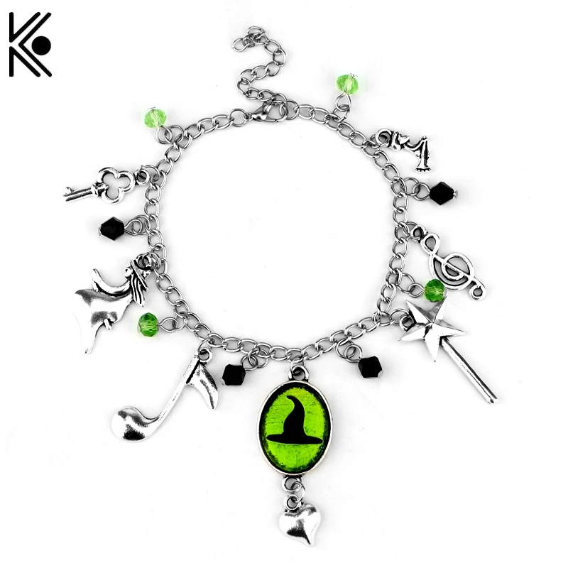 Hand Stamped DIY Defy Gravity Elphaba Glinda Crystal Beads Bracelets Bangles Wicked the Musical Bracelet Girls Christmas gift Hand Stamped DIY Defy Gravity Elphaba Glinda Crystal Beads Bracelets Bangles Wicked the Musical Bracelet Girls Christmas gift