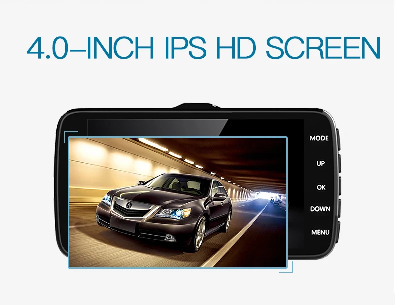 C3 4 "двойной объектив 1080P FHD 1.0MP Dash камера Автомобильный видеорегистратор