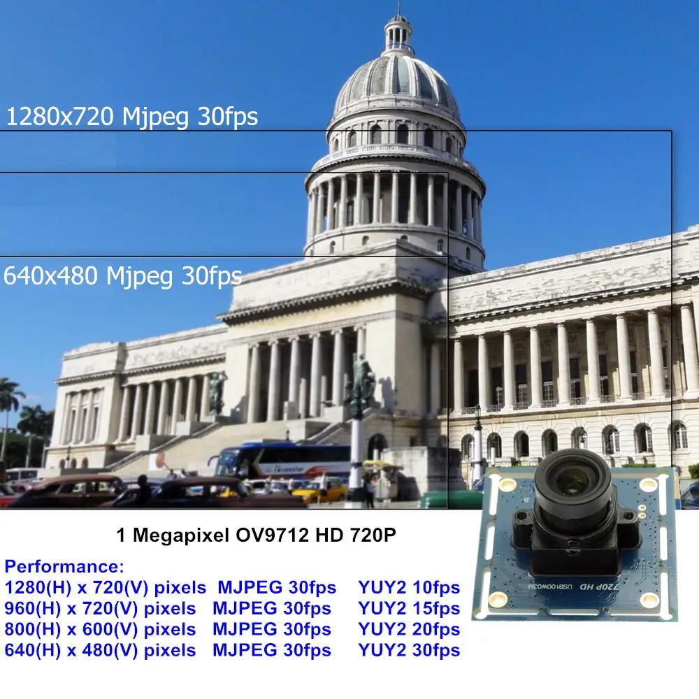 Модуль камеры HD 720P mini USB с кабелем 1 м для системы android linux windows 10|hd 720p|cam 720pcam cam |