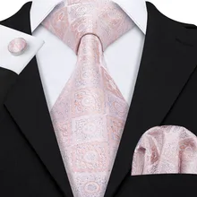 Мужской галстук шелк розовое золото свадебный галстук для мужчин бизнес 8,5 см широкий галстук платок Barry.Wang LS-5078