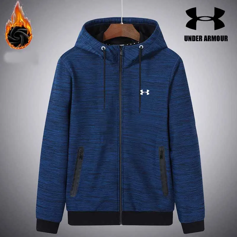 

Under Armour Men Winter Jacket Brand Velvet Sports Leisure Jackets Outdoor Windproof warm Coats Chaqueta Hombre invierno 3 color