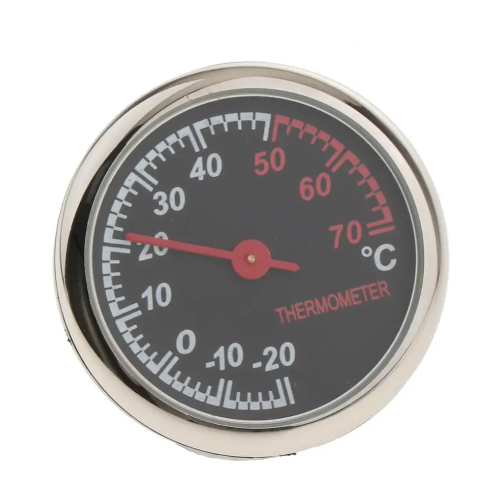 Round Digital Hygrometer Clock Thermometer Temperature Meter Gauge Waterproof Car Temp Meter Celsius &deg;C Thermometer with Battery