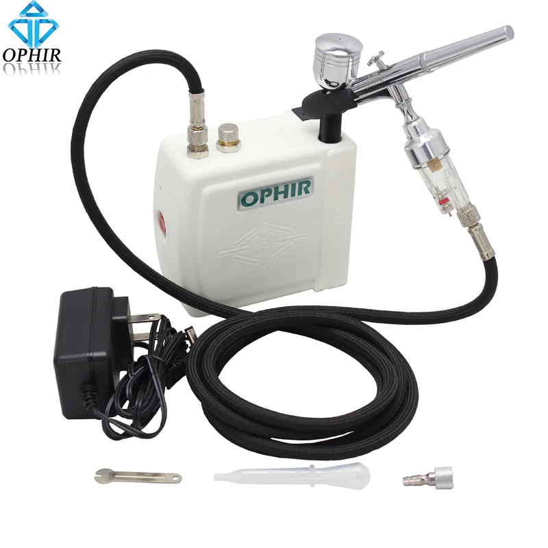 Комплект аэрограф для торта OPHIR Pro с компрессором набор аэрографов двойного