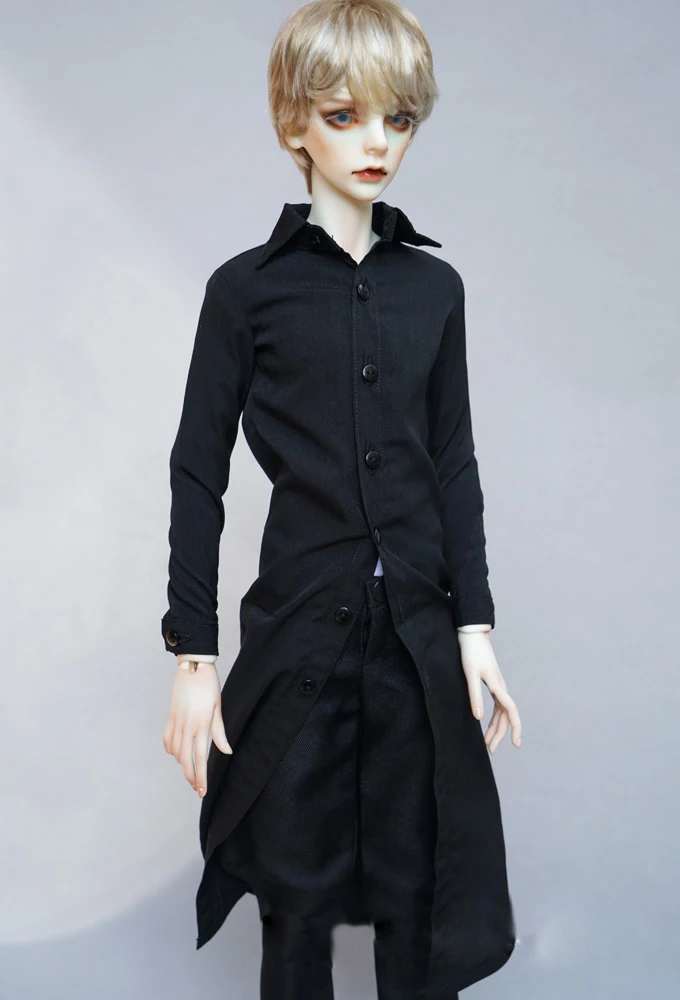 

BJD doll dress is suitable for 1/3 1/4 SD MSD doll size black personality fashion long sleeve shirt doll accessories