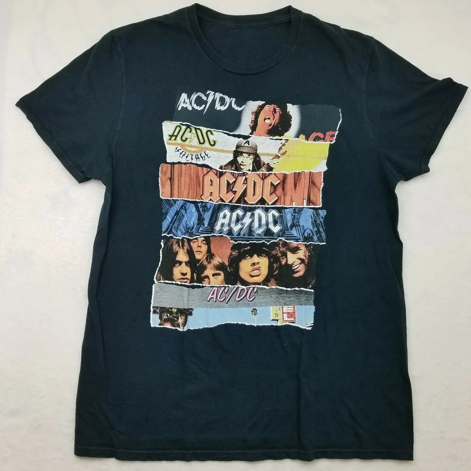 

ACDC Vintage Black Concert Rock Band Shirt