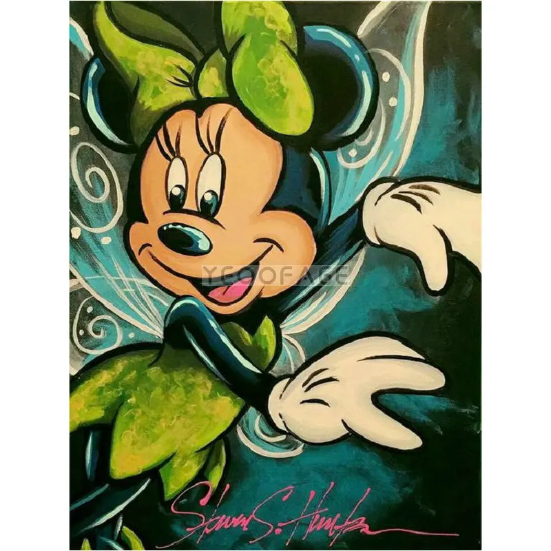 

DIY Diamond Embroidery Pattern Needlework 5D Diamond Painting Cross Stitch Minnie Full Drill resin Painting Rhinestones