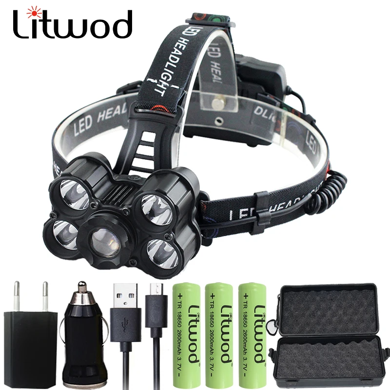 

Z20 Powerful Led Headlamp headlight with function PowerBank 7800mAh USB External Battery for Phone and Tablet