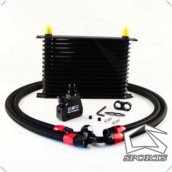 

15 Row Oil Cooler + femal Sandwich Plate For BILLET LS1 LS2 LS3 LSX VE HSV